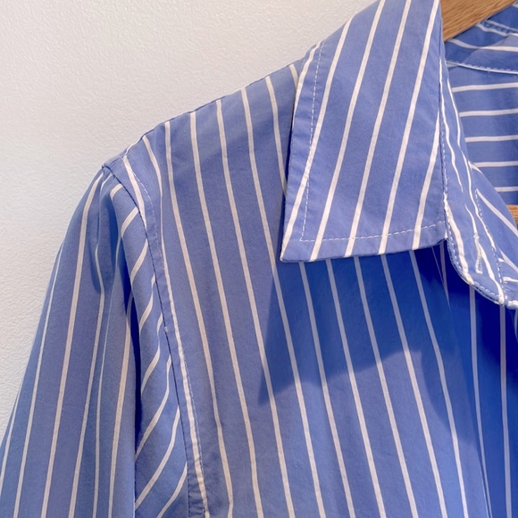 Calvin Klein Tops - Calvin Klein Pinstripe Button-down Shirt. Size L. Colour Blue/White.